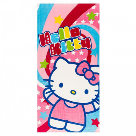 Serviette de plage coton Hello Kitty 140x70 cm