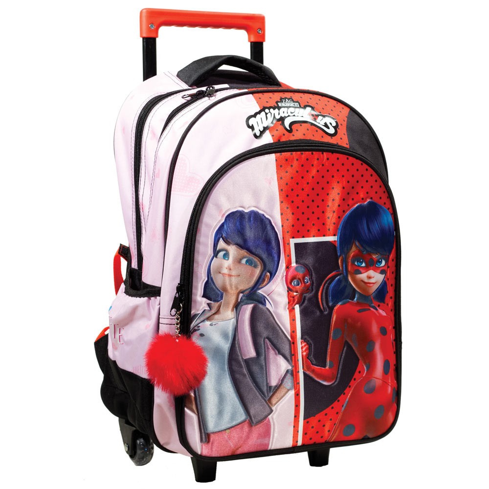 miraculous ladybug backpack with wheels