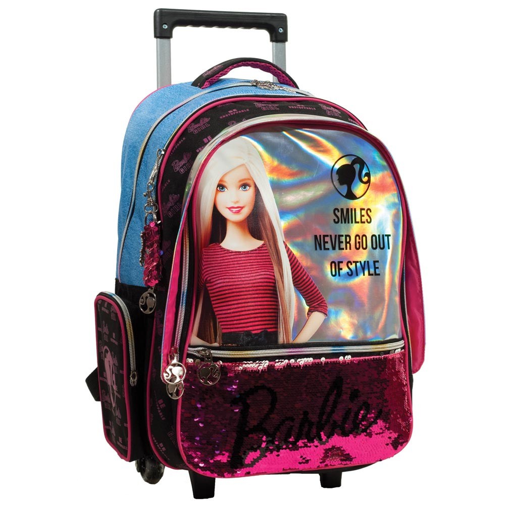 druk wraak Pijnstiller Trolley Barbie glimlach wheeliebag