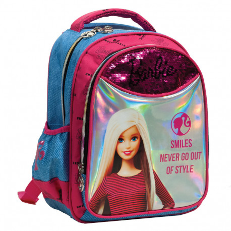 Mochila Barbie para jardín 12″ con lentejuelas – La Sorpresa