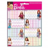 Lot de 16 étiquettes Barbie
