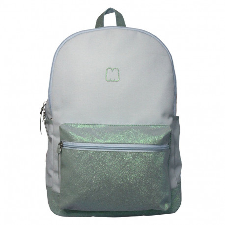 Marshmallow grüner Strohrucksack 43 CM - 2 Cpts