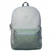 Marshmallow grüner Strohrucksack 43 CM - 2 Cpts