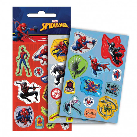 Conjunto de 12 etiquetas de Spiderman