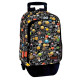 Sac à dos à roulettes 43 CM Emoji Just It Haut de gamme - Cartable