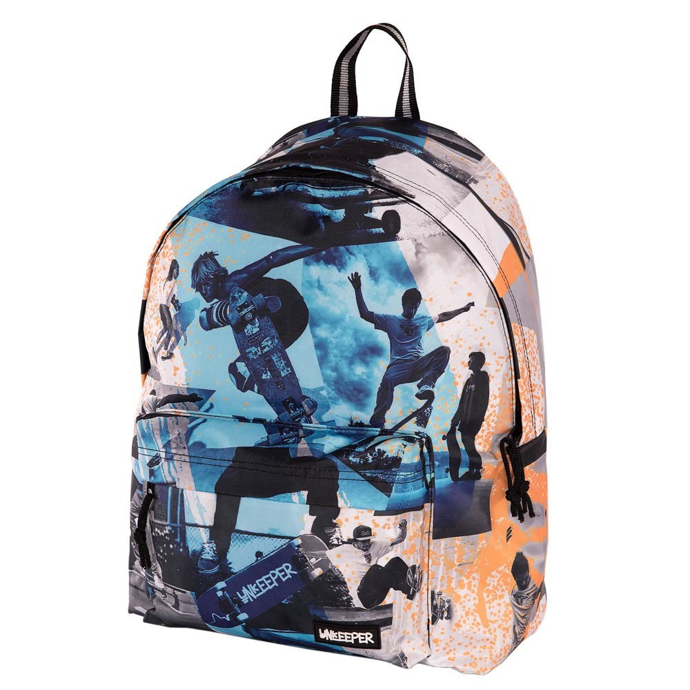 boarding blue backpack