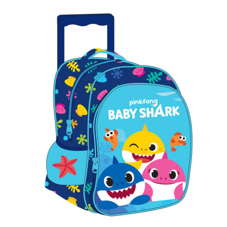 Sac à roulettes maternelle Baby Shark Pinkfong 30 CM - Cartable