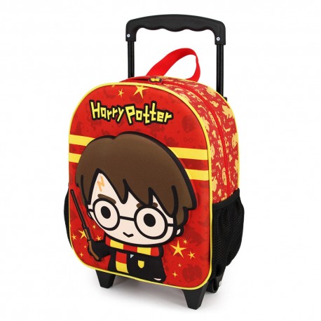 Sac à dos à roulettes Harry Potter 3D Baguette 34 CM Maternelle