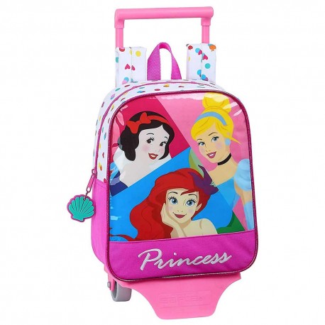 Sac à dos à roulettes maternelle Princesses Disney 28 CM Trolley Haut de Gamme