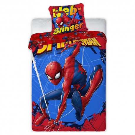 Parure housse de couette Spiderman Action 140x200 cm avec Taie d'oreiller
