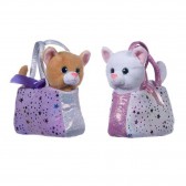Peluche Chat dans son petit sac