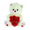 Nounours blanc "LOVE U" - 20 CM