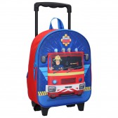 Rolling Backpack Maternal Sam Fireman Fire 3D 31 CM Trolley