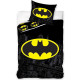 Parure housse de couette coton Batman Black 140x200 cm avec Taie d'oreiller