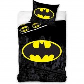 Baumwoll-Bettbezug Batman Black 140x200 cm mit Kissenbezug