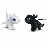 Peluche Dragon Noir et Blanc 40 CM