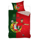 Bettbedecke Portugal 2 Sterne 140x200 cm und Kissenbezug Fußball