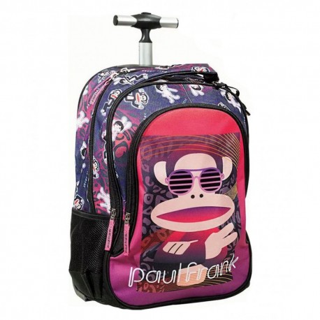 Rolling Backpack Paul Frank pink Iconic 48 CM 