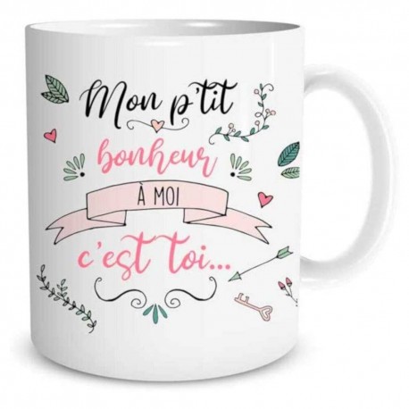 Mug " Mon p'tit bonheur " Saint-Valentin