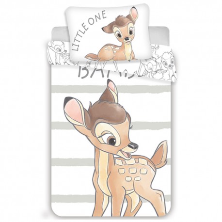 Baumwoll-Bettbezug Bambi Sweet 100x135 cm und Kissenbezug