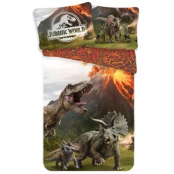 Dinosaur Jurassic World 140x200 cm katoenen dekbedovertrek met kussen taie