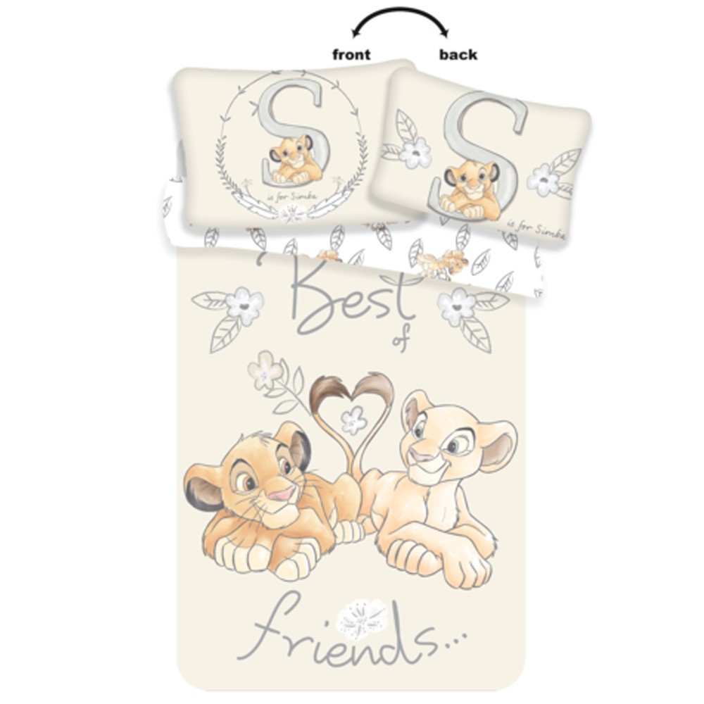 The Lion King Best Friends 100x135 Cm Cotton Duvet Cover And Pillow Taie