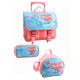 Ensemble Sirène cartable à roulettes + trousse + sac goûter