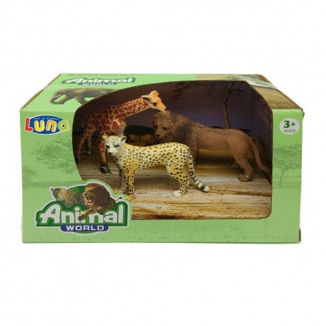Speelgoeddieren van de Jungle Luna - Lot van 3