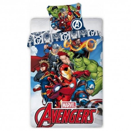 Avengers 140x200 cm dekbedovertrek en kussen taie - Marvel