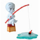 Figurine Casper à la pêche