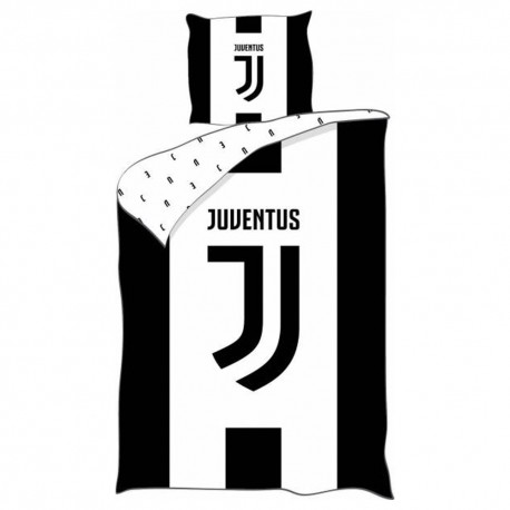Parure housse de couette coton Juventus 140x200 cm et Taie d'oreiller