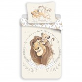 The Lion King 140x200 cm cotton duvet cover and pillow tai