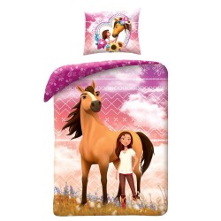 Verzierung Baumwoll-Bettbezug Cheval Spirit 140x200 cm und Kissenbezug