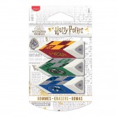 Gomma bianca mappata di Harry Potter - Set di 3