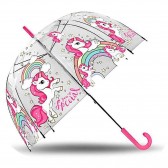 Paraguas de unicornio transparente 48 cm