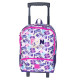 Backpack with wheels ETTAVEE LOVE Papillon Rose 2 Cpt 45 CM