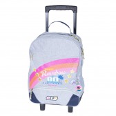 Backpack with wheels ETTAVEE LOVE Papillon Rose 2 Cpt 45 CM