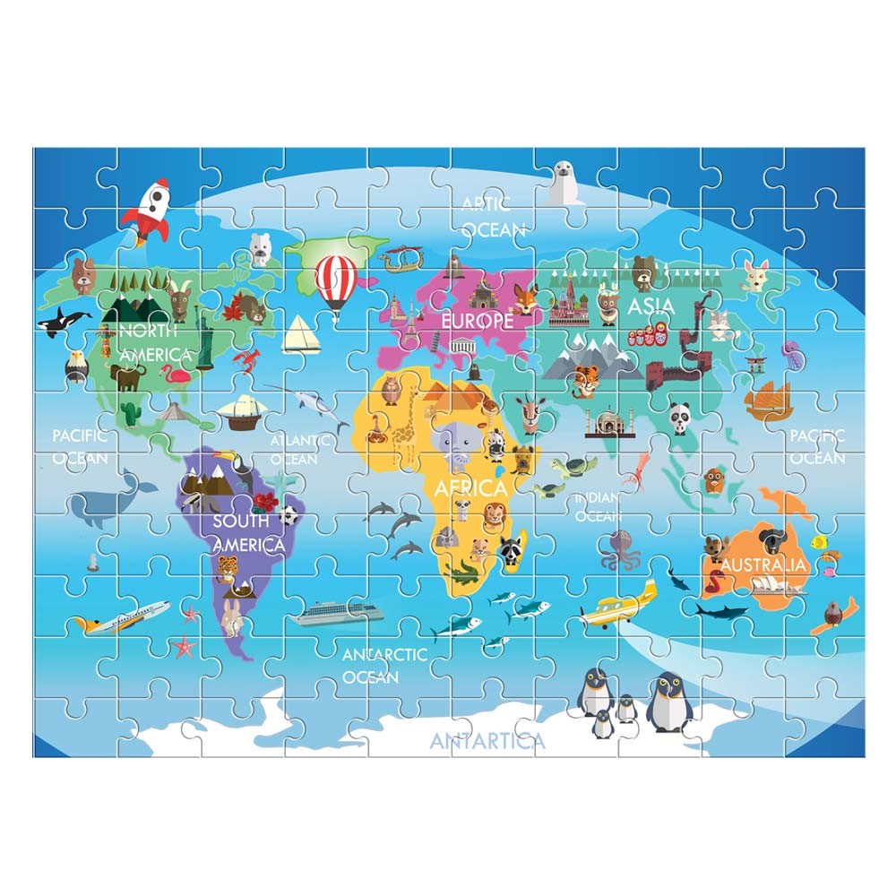 Puzzle Le monde 100 pièces - 49x36 cm