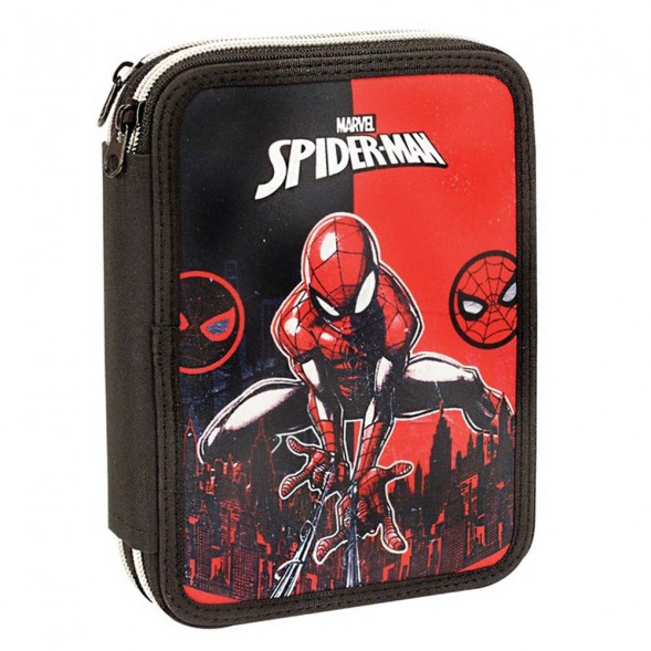 Trousse garnie Spiderman Black and Red 21 CM - 2 cpt