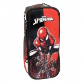 Trousse rectangulaire Spiderman Black and Red 23 CM - 2 Cpt