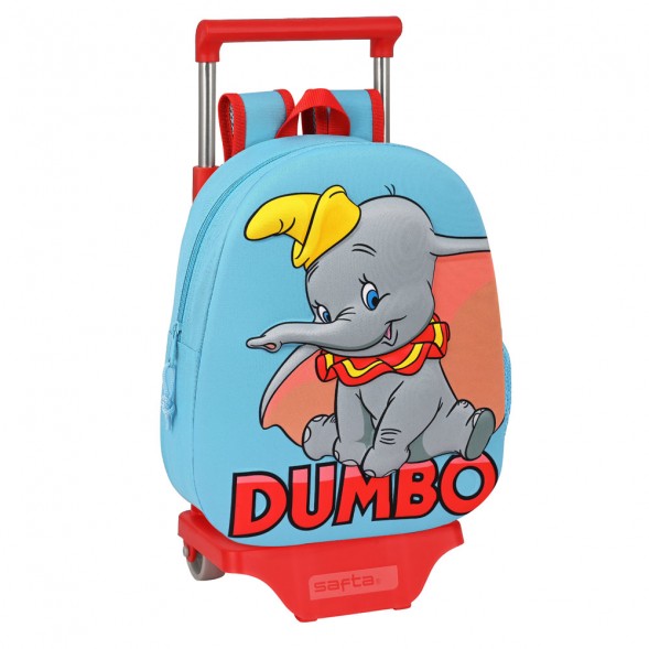 Sac à dos à roulettes maternelle Dumbo Disney 3D 32 CM Trolley haut de gamme