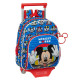 Sac à dos à roulettes Mickey Mouse Blue 34 CM Trolley maternelle
