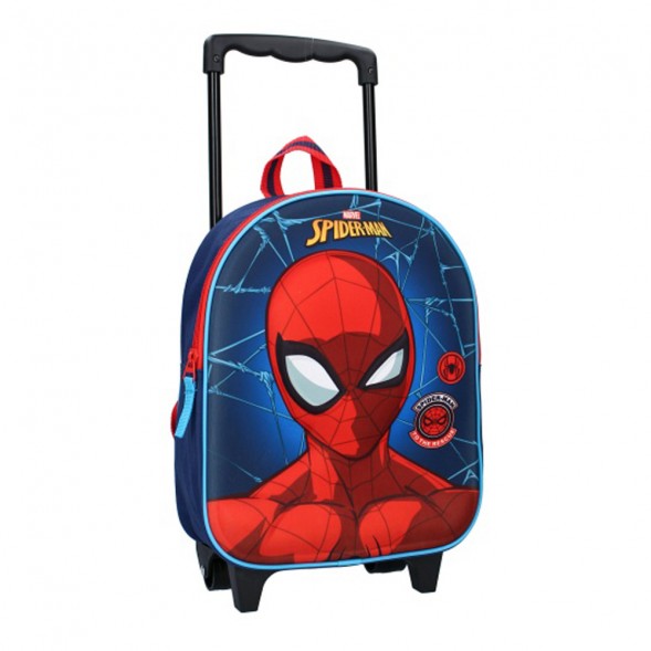 Spiderman Web Head 3D 31 CM roller backpack