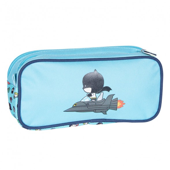 Trousse rectangulaire Chibibi Batman 22 CM - 2 Cpt