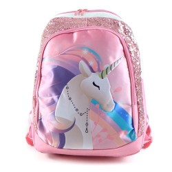 Zaino Unicorno rosa paillettes 38 CM
