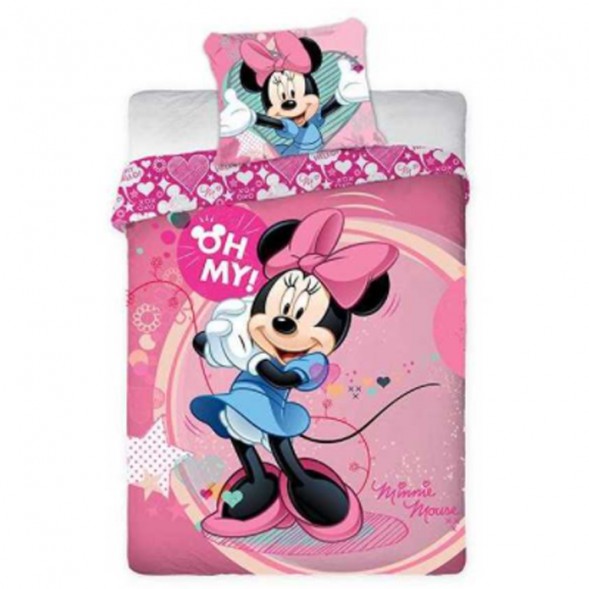 Minnie Mouse 140x200 cm funda de edredón y funda de almohada