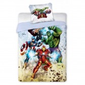 Avengers Marvel Bettbezug 140x200 cm und Kissenbezug