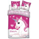 Pink Unicorn duvet cover 140x200 cm and pillowcase