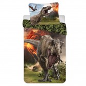 Dinosaur Jurassic World 140x200 cm cotton duvet cover with pillow taie