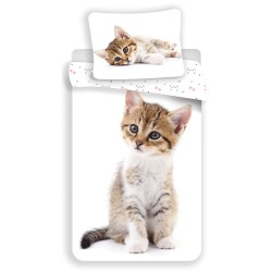 Adornment cotton duvet cover Kitten 140x200 cm with Pillowcase